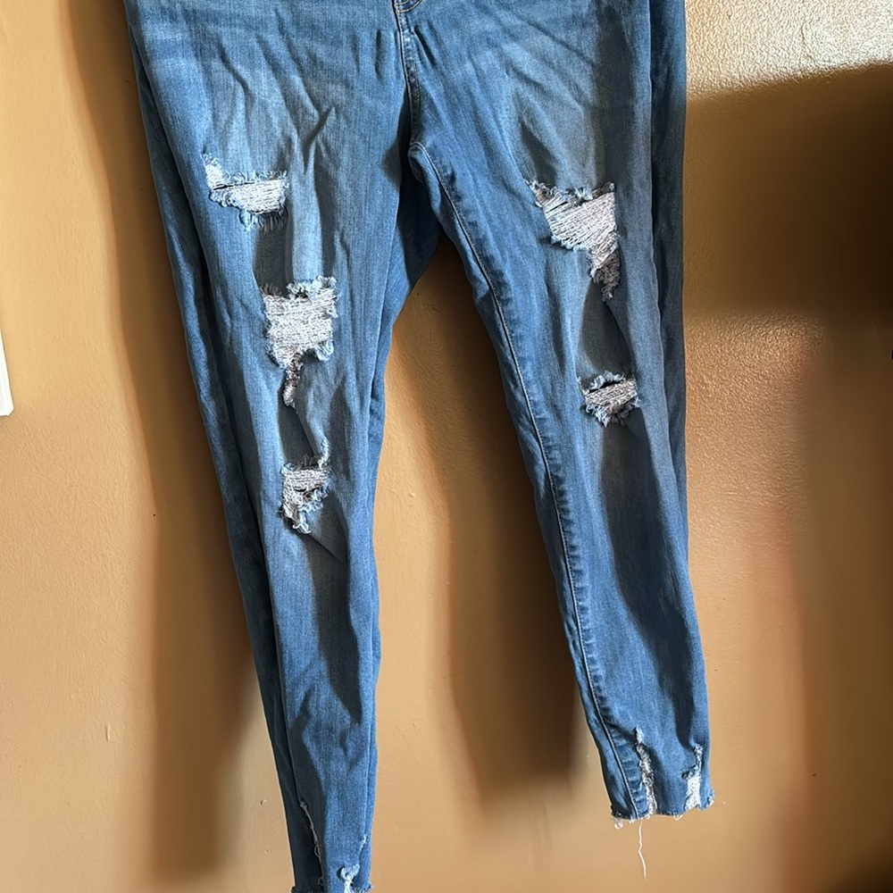 Plus Size Ripped Jeans 2 - Picture 2 of 12
